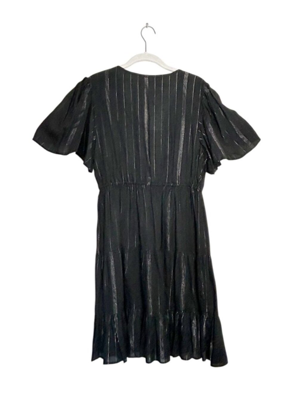Nostalgia Short Sleeve Pullover Ruffle Dress in Black - Sz XL - New - Picture 2 of 6